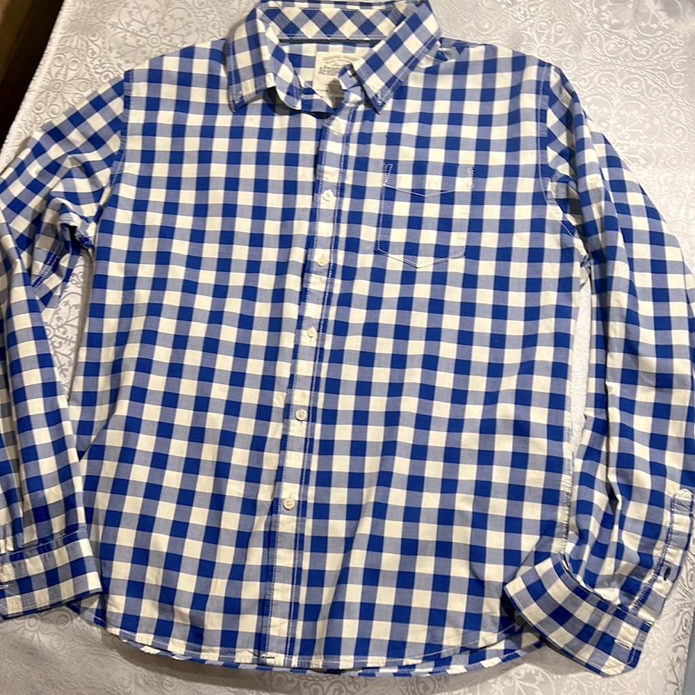 Aeropostale Blue and White Checkered Casual Button Down Shirt